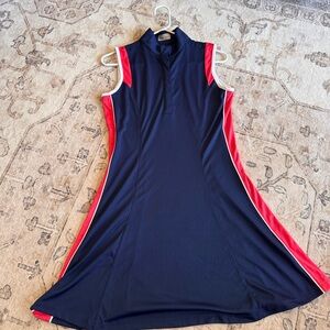 Callaway dress size medium navy/ pink sleeveless opti dry NWOT